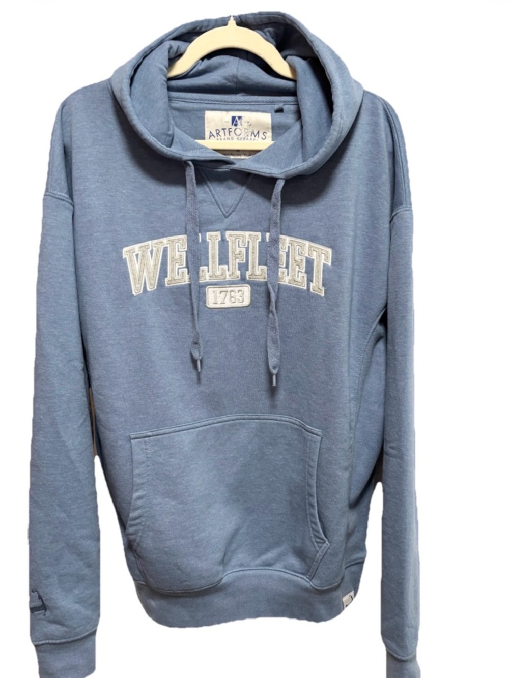 Wellfleet Pullover Hoodie in Dusty Blue LARGE